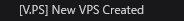 new VPS created